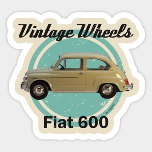 Vintage Wheels - Fiat 600 Sticker